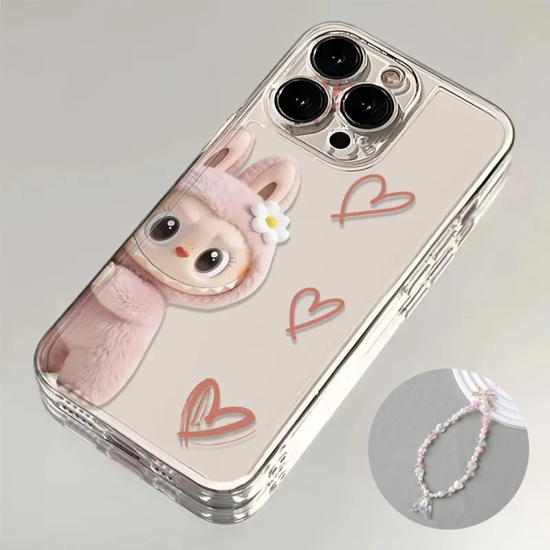 ล่าสุด Labubu Cinta Lanyard Case Infinix Hot 60 Pro Smart10 Plus Smart 10 Plus Smart 9 Hot 50 Pro Pl