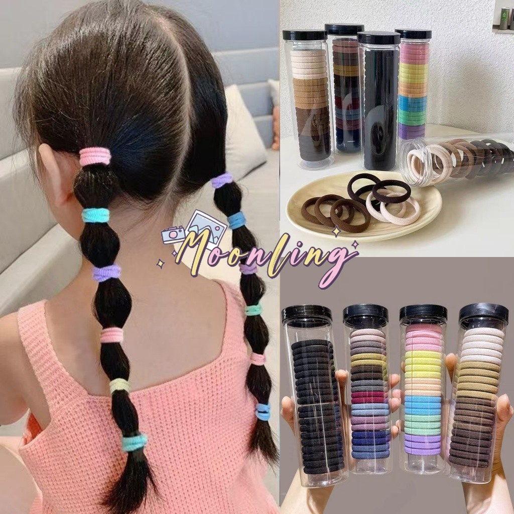 🌜Moonling🌛 พร้อมส่งจากไทย ยางมัดผมผ้ากำมะหยี่ ฟีลเกาหลี 20ชิ้นต่อ1กล่อง 9บาท สไตล์เรียบง่าย สีสันสดใส *TM-1*