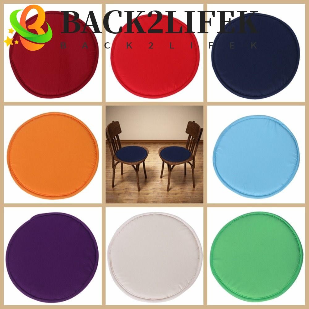 BACK2LIFEK แผ่นรองเก้าอี้ทรงกลม, เบาะรองนั่งเก้าอี้ฟองน้ําสีทึบ, Soft Anti Fouling Circular 30 ซม.เบาะสตูล Home