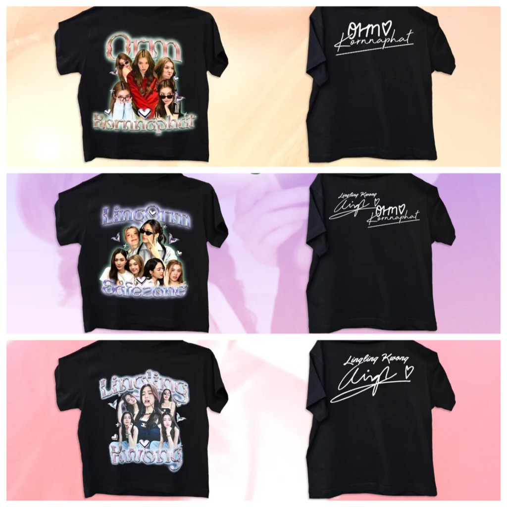 🎁 LingOrm tshirt linglingkwong ormkornnaphat แฟชั่น การพิมพ์ เสื้อยืด unisex tshirt สำหรับผู้ชายและผ