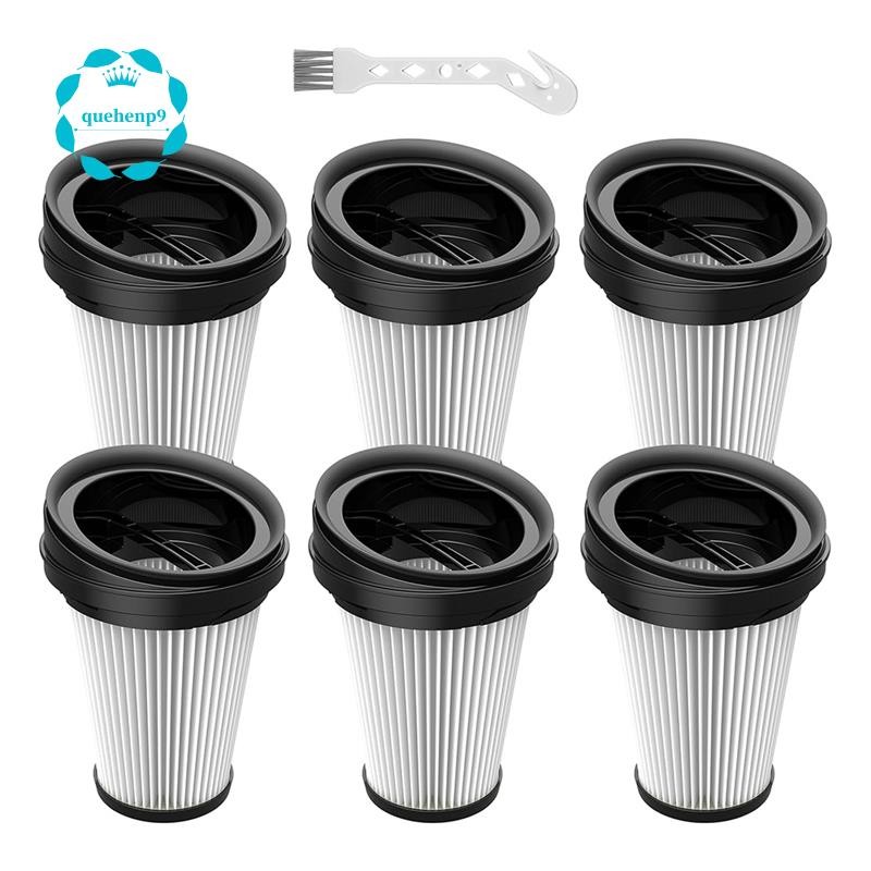 [quehenp9]ตัวกรองทดแทน 6 แพ็คสําหรับ VCH9829 VCH9832 VCH9630 VCH9631 VCH9632 2in1 เครื่องดูดฝุ่นมือถ