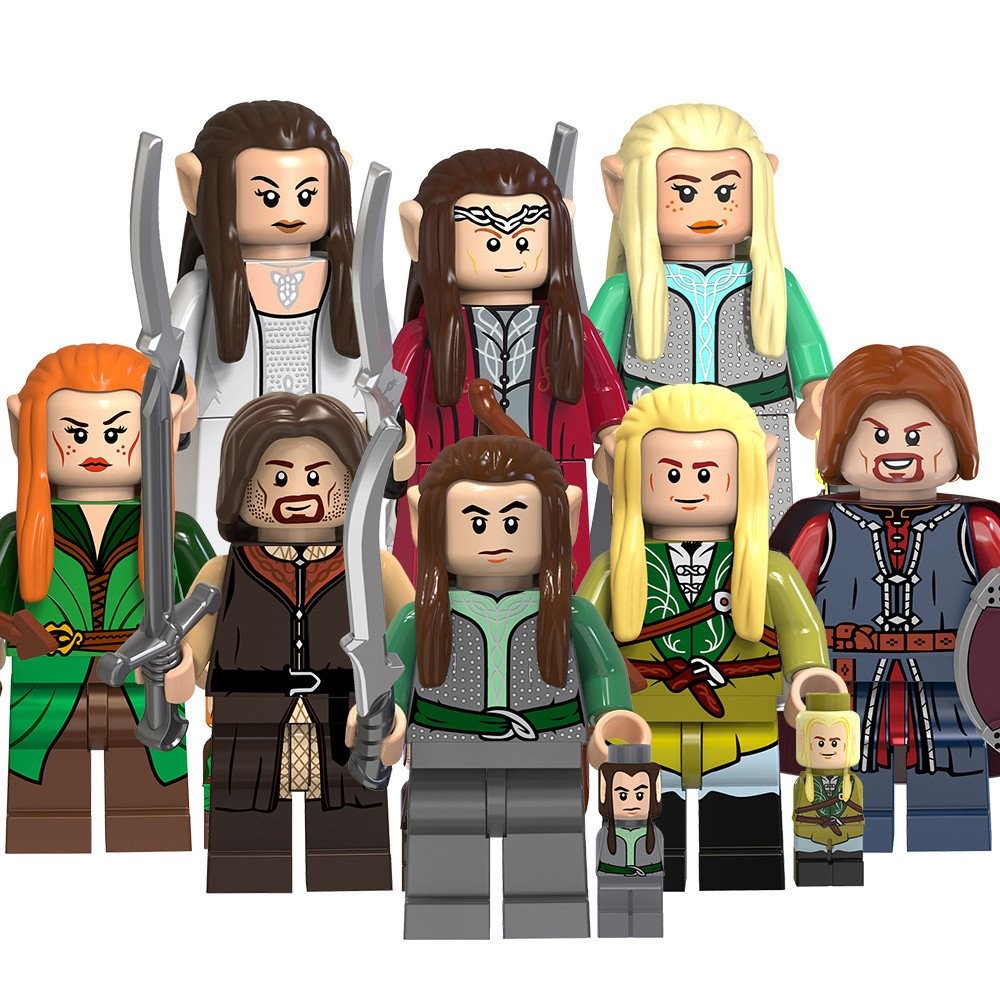 สินค้าใหม่เข้ากันได้ของเล่น Ring King Series Arwin Ardragon Elrond Elf Building Blocks Minifigure ขอ