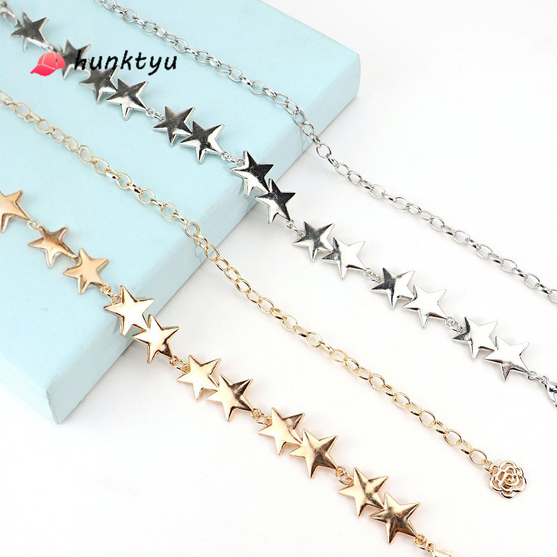 COD💕เข็มขัดผู้หญิงy2k หวาน ดาว โลหะ บางโซ่เอว อเนกประสงค์ กระโปรง ตกแต่ง ส่วนบุคคล ผู้หญิง - รูปที่ 5