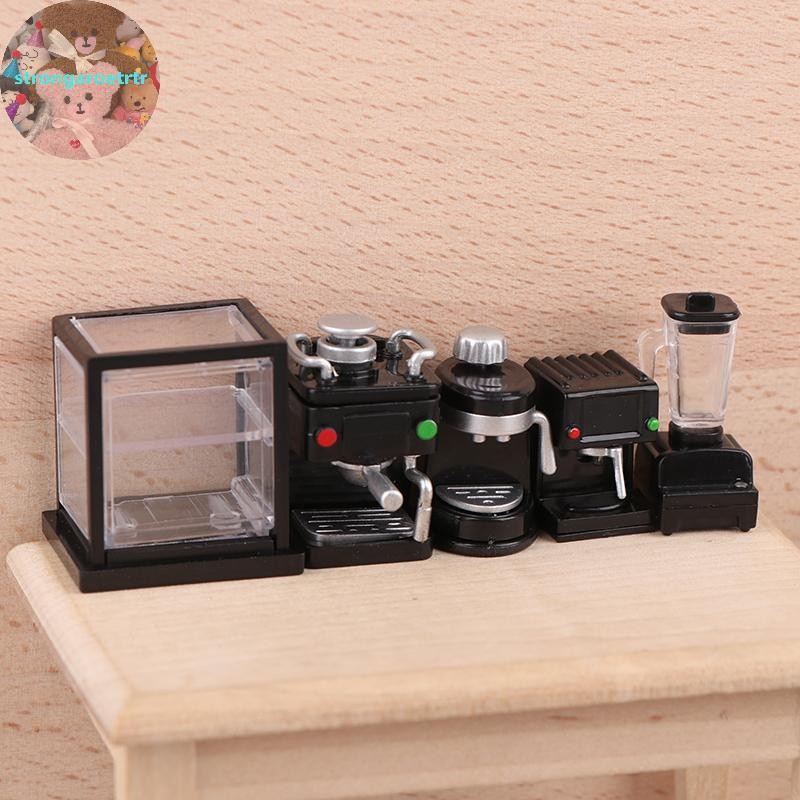 Strongaroetrtr 1 PC Dollhouse Miniature เฟอร์นิเจอร์เครื่องชงกาแฟถ้วยกาแฟชั้นเก็บจําลองตุ๊กตาตกแต่ง DIY House TH ตุ๊กตาของเล่น