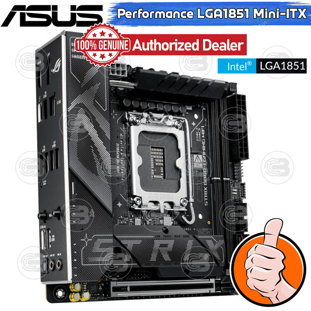 [CoolBlasterThai] ASUS MAINBOARD ROG STRIX B860-I GAMING WIFI INTEL SOCKET LGA1851 DDR5 MINI-ITX ประ