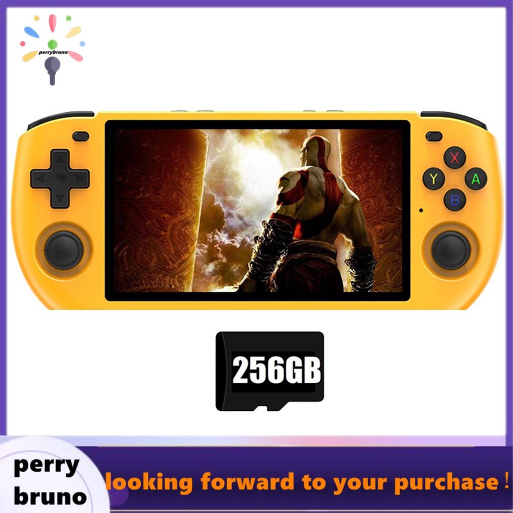 RGB10 Max3 Retro เกมคอนโซล 16G + 256G 5.0 นิ้วมือถือคอนโซลวิดีโอเกมสําหรับ MAME N64 Emulator ติดตั้ง