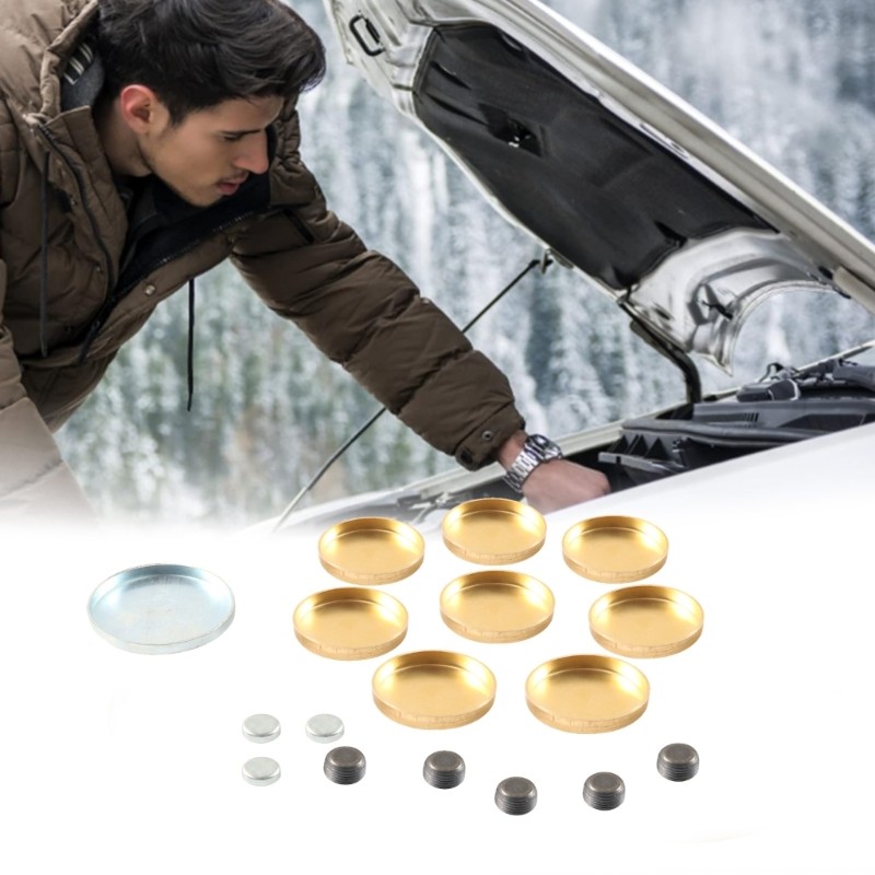 HOMIE ชุดปลั๊กแกนเครื่องยนต์ทองเหลือง MPE-100BR สําหรับ 283ci 305ci 327ci 350ci MPE-100BR 8 ชิ้น