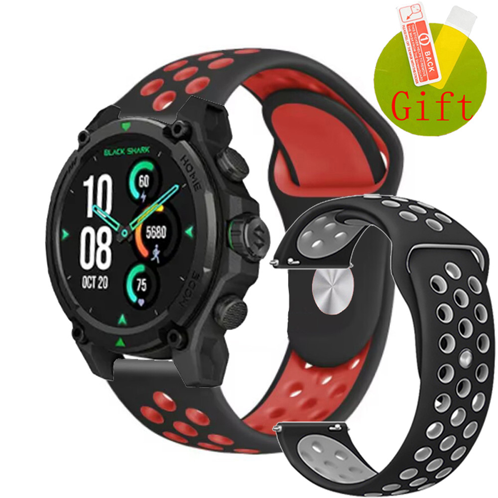 ฟิล์ม สาย Black Shark GS3 Sport ยรัดกีฬาซิลิโคนสายรัดข้อมือแบบนุ่มสําหรับ Black Shark S1 Classic Pro