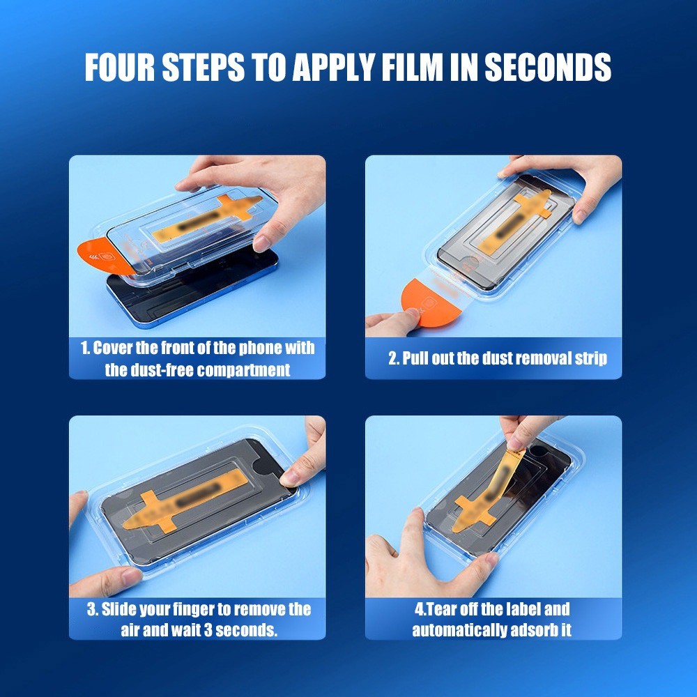 ทำความสะอาดฝุ่นโดยอัตโนมัติ ฟิล์มกระจก For Samsung A56 A55 A06 A16 A15 A36 A05S A54 A05 A12 A35 A52 S24 S25 Ultra S23 FE - รูปที่ 4