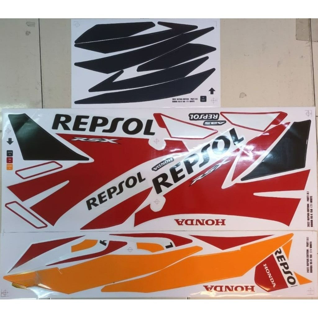 (7) (RSX 150) HONDA RSX150 RSX 150 REPSOL EDITION 2022 (7) STRIPE BODY STICKER !!!