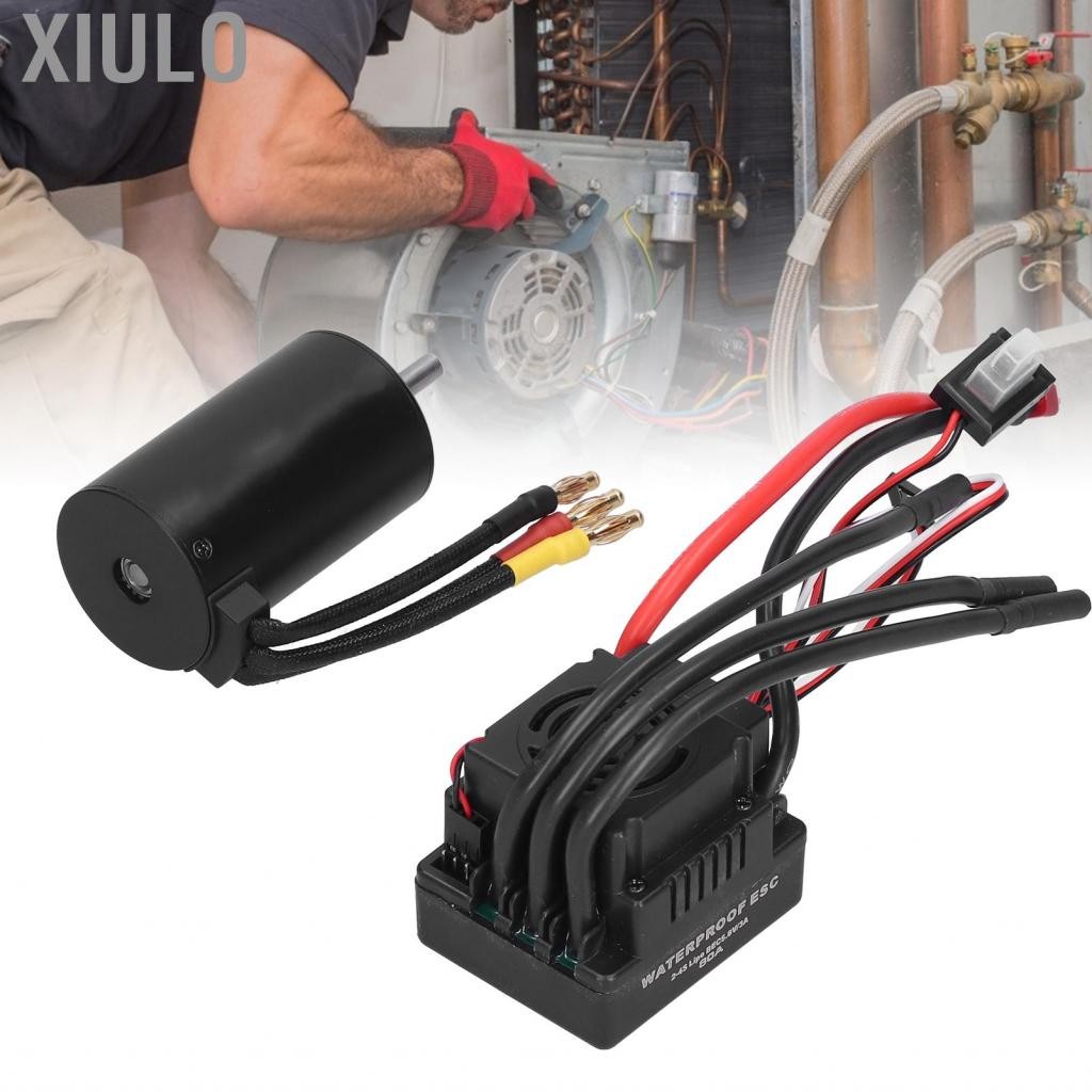 Xiulo RC Motor และ ESC 3660 3800KV คอนโทรลเลอร์อิเล็กทรอนิกส์ความเร็วพร้อมชุดคอมโบแบบไม่มีแปรงสำหรับ