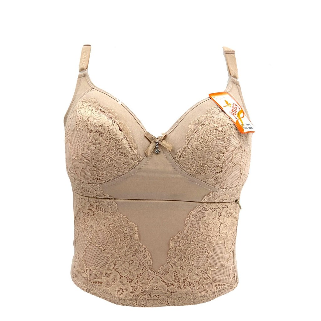 ชุดชั้นในAnny รุ่น539 คัพB เสื้อใน เต็มทรงแต้งด้วยลูกไม้ ไร้โครง มีซิบกระเป๋า ฟองน้ำบาง2mm รอบตัวเป็นผ้าสเปนเด็กช์