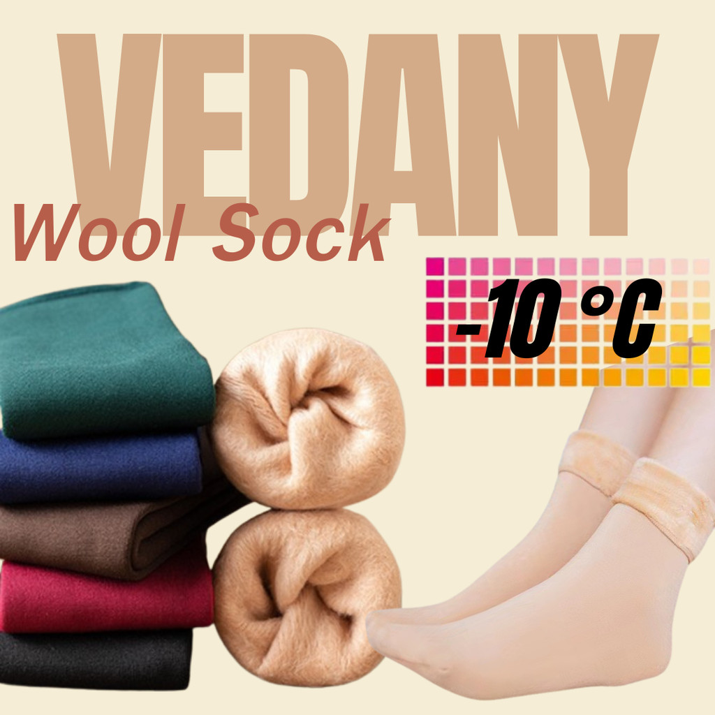 Wool Socks ถุงเท้าบุขนกันหนาว ได้ถึงติดลบ -10 (หนา นุ่ม) ลุยหิมะได้ VDN-Socks 5