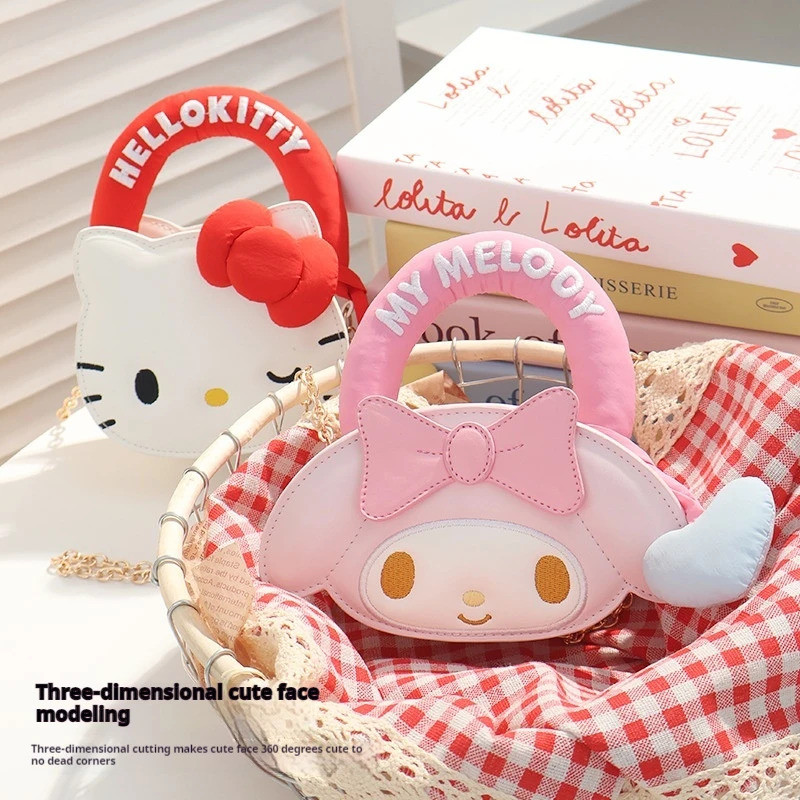 Hello Kitty My Melody Crossbody Bag น่ารัก สไตล์การ์ตูน พกพาสะดวก สำหรับโทรศัพท์มือถือและของเล็กๆ