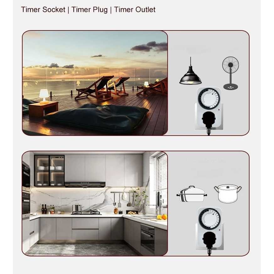 EZShopping Ayanjin Mechanical Timer Switch Analog 24 ชั่วโมง 16A 220V 3600W - FRK-D1