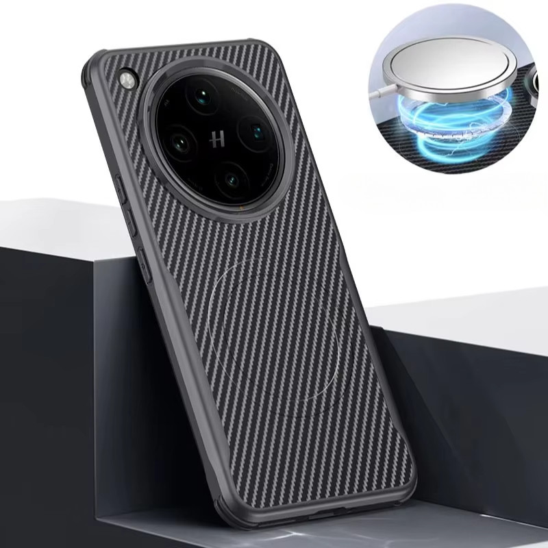 Carbon Fibre Texture เคสแม่เหล็กสําหรับ OPPO Find X8 Ultra Matte กันกระแทกปกอ่อนสําหรับ OPPO ค้นหา X8 Pro X7Ultra Shell