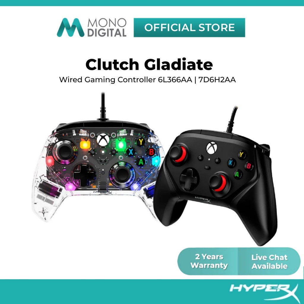 HYPER-X HYPERX CLUTCH GLADIATE WIRED GAMING CONTROLLER พร้อม XBOX LICENSED และ DUAL RUMBLE MOTORS (6