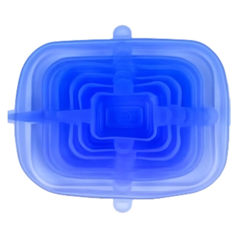 MDD 6 ชิ้นฝาปิดภาชนะซิลิโคนสี่เหลี่ยมซีลแน่นผู้ใช้ที่เป็นมิตรเครื่องล้างจานปลอดภัยครอบคลุม - รูปที่ 6