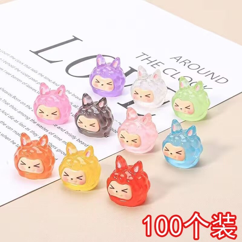 [100 ชิ้นพร้อมสต็อก] ส่องสว่างการ์ตูน กีกี้ เครื่องประดับครีมเรซิ่นอุปกรณ์ ทําเอง เครื่องประดับพวงกุญแจจี้ของเล่น