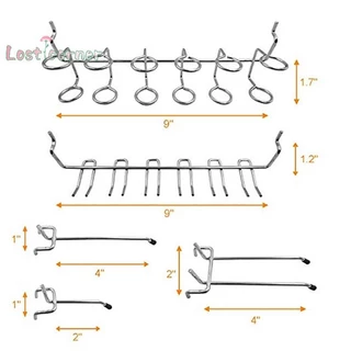 [Lostcorner] 81 ชิ้น Pegboard Hooks Assortment พร้อม Pegboard Bins Peg ล็อคเครื่องมือ Organizer [ใหม่]