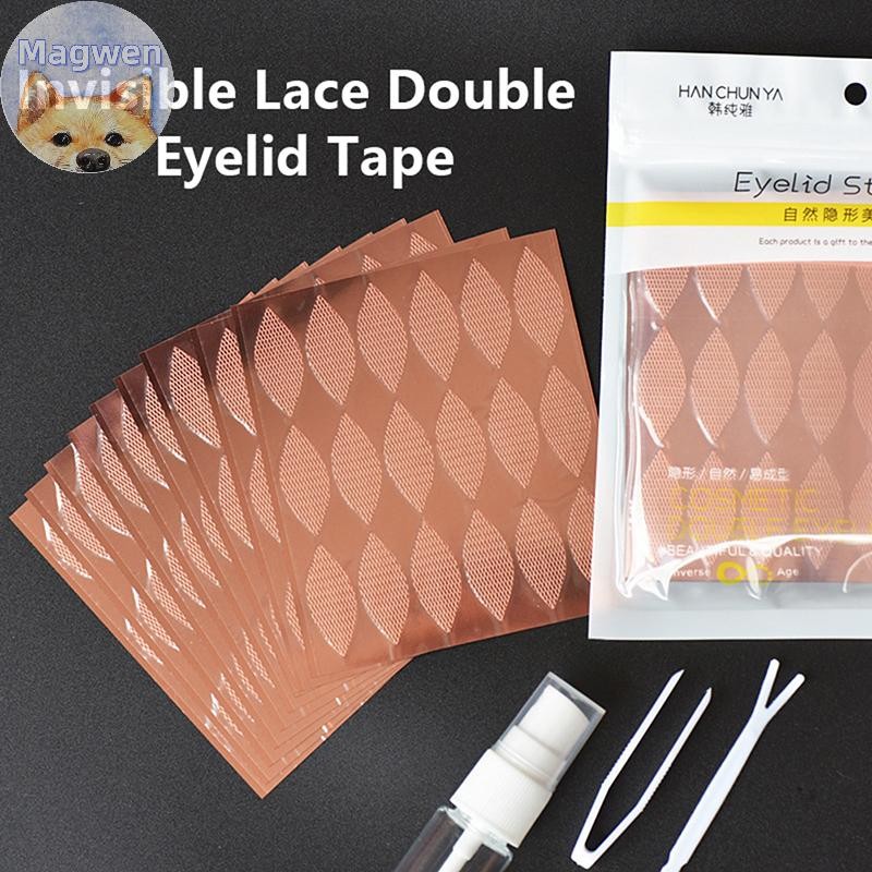 Magwen สติกเกอร์เปลือกตาที่มองไม่เห็น Lace Eye Lift Strips Double Eyelid เทปกาวสติกเกอร์ Eye Tape เครื่องมือขนาด M/L/XL TH