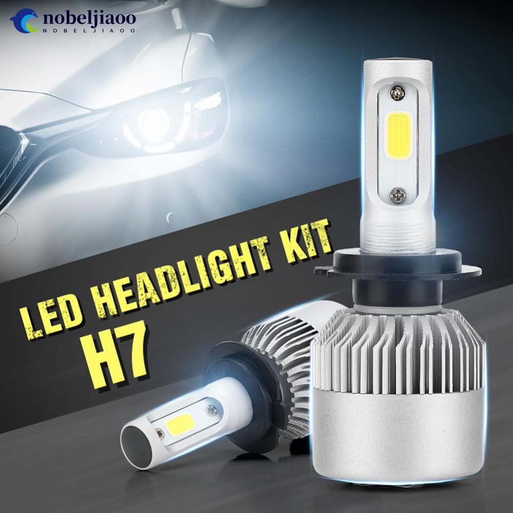 NOBELJIAOO 1 PC H4/H7/H11 36W 16000LM LED ไฟหน้ารถ Auto Hi/Lo Beam หลอดไฟ 6000K สีขาว D3T5
