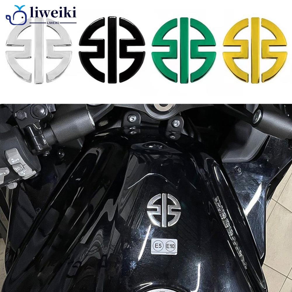 LIWEKI 2 ชิ้น 3D สติกเกอร์รถจักรยานยนต์ Fairing Decals ตราสัญลักษณ์ถังโลโก้สําหรับ Kawasaki NINJA H2