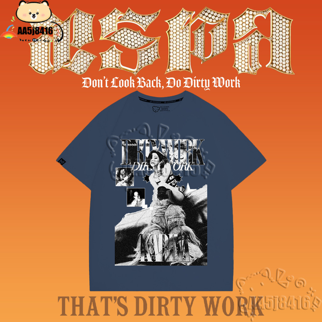 K-pop Aespa Karina T-shirt Unisex แบบVintage สำหรับแฟนๆ