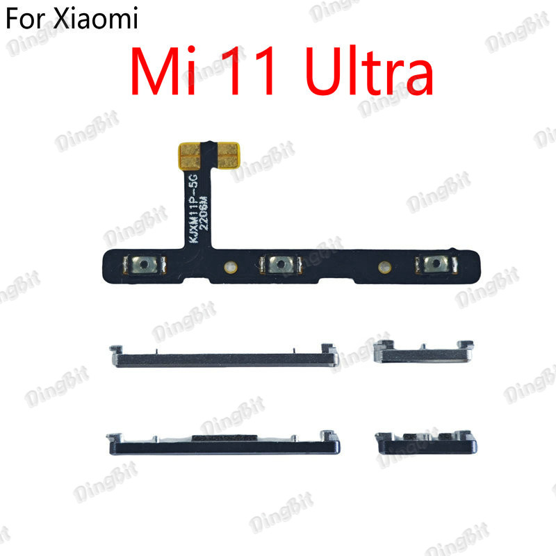 สําหรับ Xiaomi Mi 11 Ultra / Mi11 Ultra ( M2102K1G, M2102K1C ) เปิดไฟปริมาณด้านข้างปุ่มสวิทช์ปิด Fle