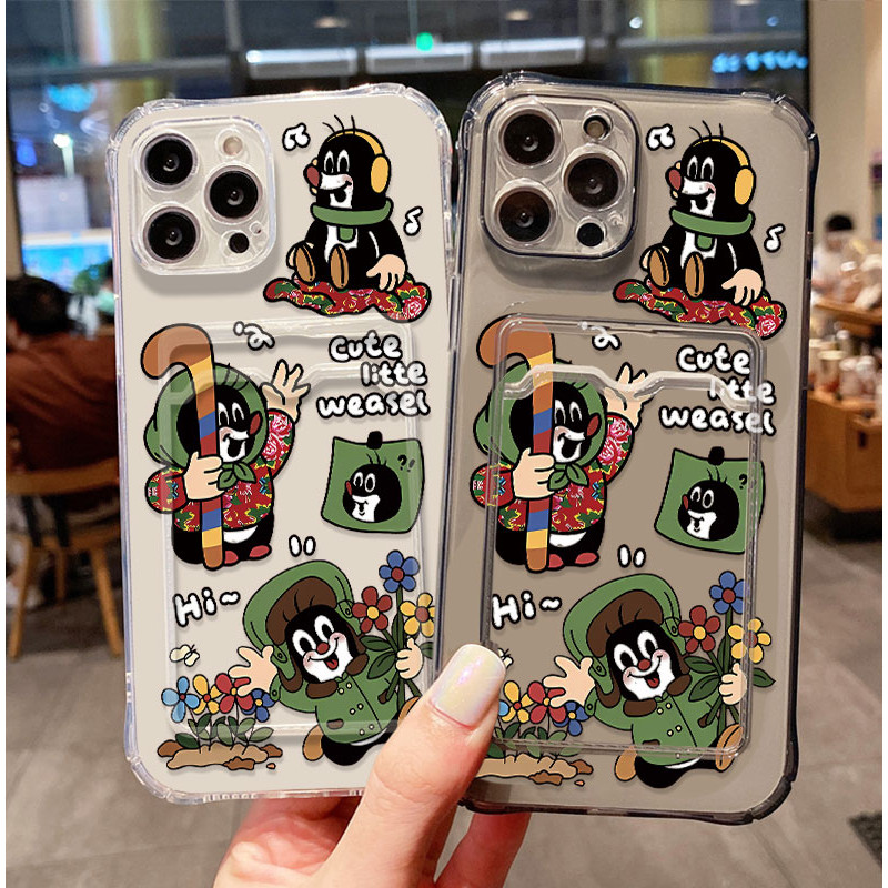 SoftCase ATM ID Card Cry น่ารักอาวุธรูปแบบปลอกสําหรับ Vivo Y11 2019 Y12 Y12i Y15 Y17 Y12a Y12s Y20 Y