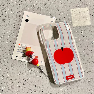 โปร่งใส จัดส่งจากประเทศไทย สไตล์อินสตาแกรม，แอปเปิ้ลแดง for iPhone เคสไอโฟน 11 12 13 14 15 16 PLUS PRO MAX X XS MAX XR 7/
