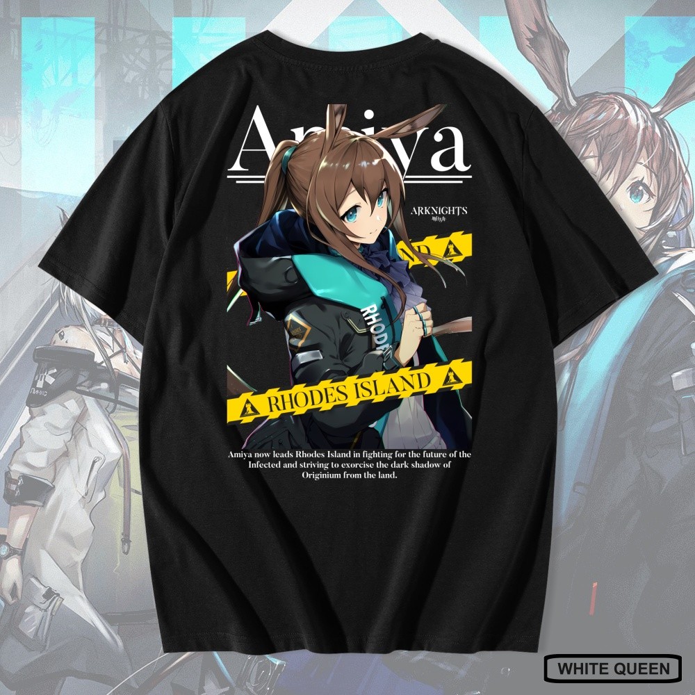 WHITE QUEEN - เสื้อยืด AMIYA ARKNIGHTS RHODES ISLAND - ARKNIGHTS AMIYA RHODES ISLAND