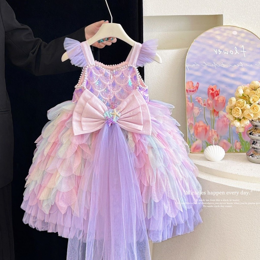 ชุดเจ้าหญิงเงือกสไตล์lolita สำหรับวันเกิด มีรายละเอียดปุยผ้ากอซหรูหรา