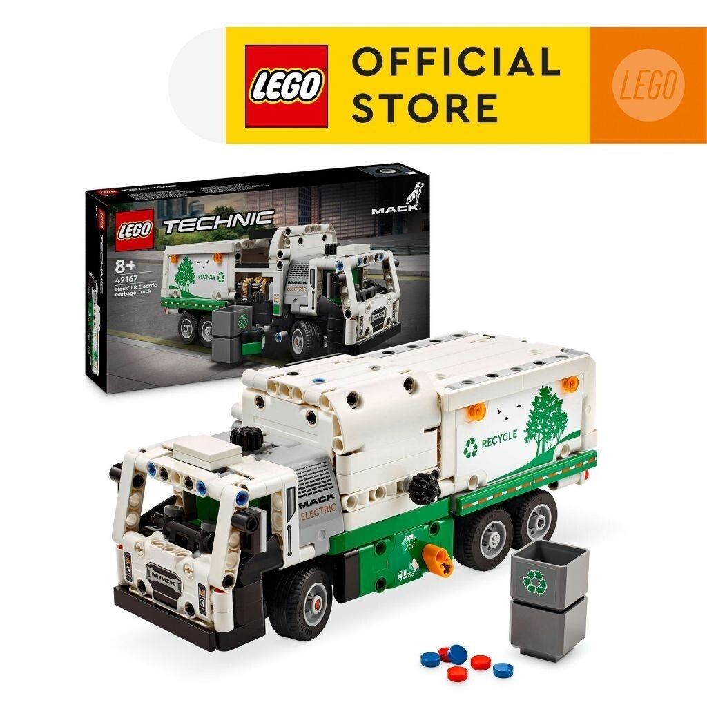 JUZ LEGO Technic 42167 Mack LR ไฟฟ้าขยะรถบรรทุกอาคารชุดของเล่น 503 ชิ้น