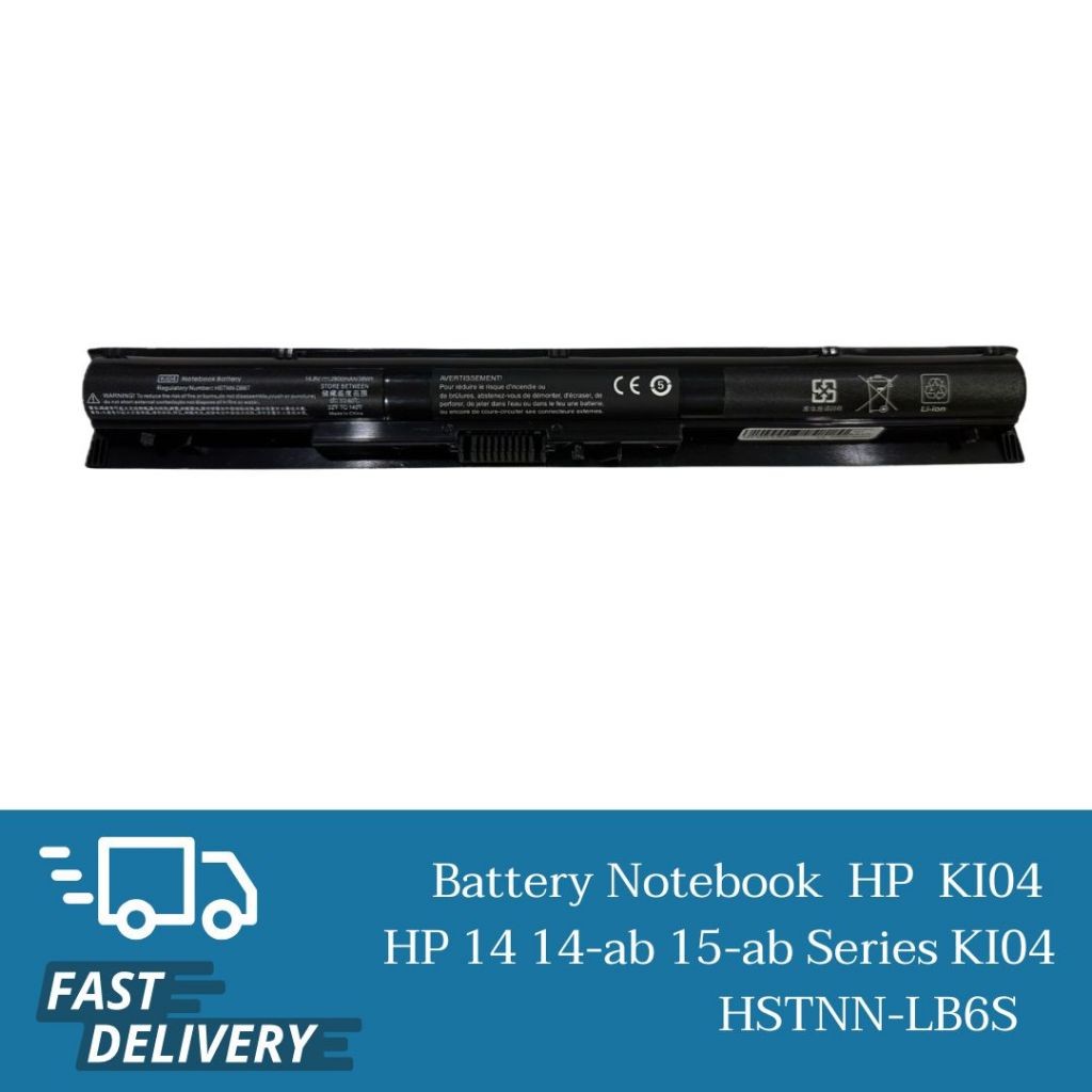 แบตเตอรี่โน๊ตบุ๊ค Battery Notebook  HP 14 14-ab 15-ab Series KI04  Oem HSTNN-LB6S