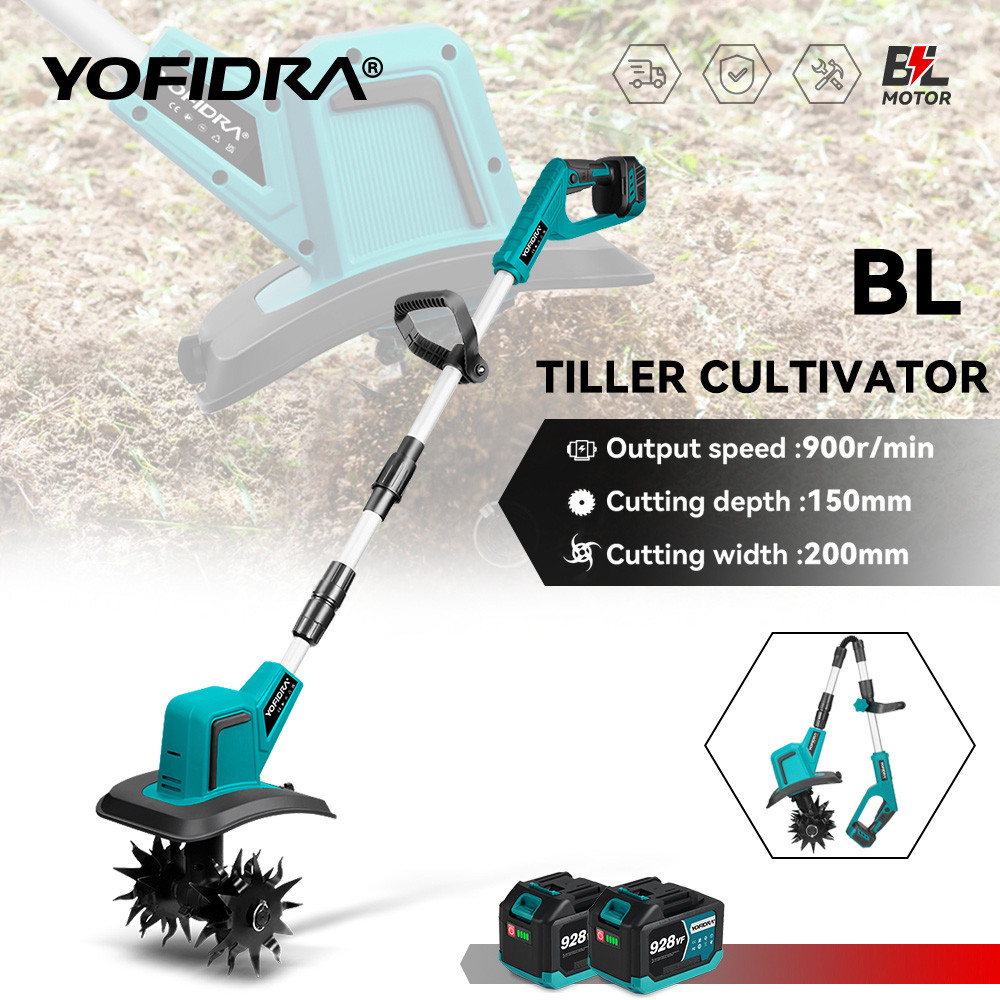 Brushless ไฟฟ้า Garden Tiller เครื่องตัดหญ้า Rototiller สําหรับดินการเพาะปลูกสวนเครื่องมือสําหรับ Ma