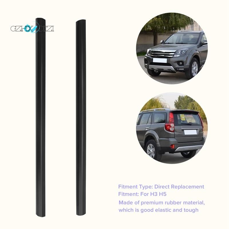 GzhxdiiziRear Side Window Rubber Strip 2 ชิ้น/เซ็ตแถบปิดผนึกสําหรับ H3 H5 ด้านหลังกระจกคอลัมน์ตกแต่ง
