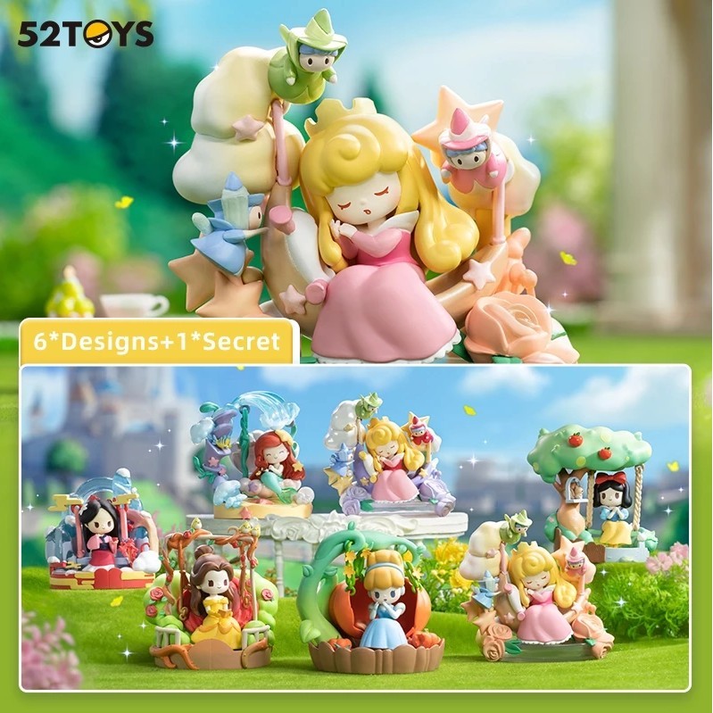 (พร้อมส่งจากไทย) 52TOYS Disney Princess D-baby Flower Swing Series เจ้าหญิงดิสนีย์ เช็คการ์ด ไม่แกะตัว พร้อมส่ง น่ารัก