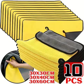 3/5/10 ชิ้นล้างรถผ้าขนหนูไมโครไฟเบอร์ / ดูดซับรถทําความสะอาด…