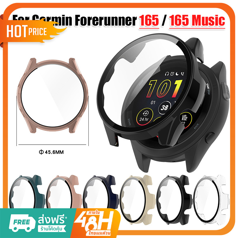เคสกันรอย Garmin Forerunner 165 / 165 music แบบนิ่ม ไม่ปิดจอ แบบแข็ง ปิดจอด้วยฟิล์มกระจก