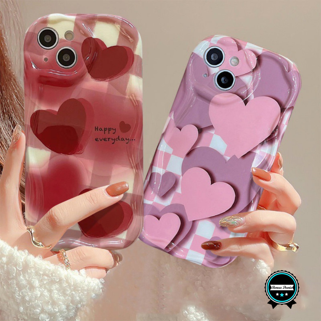 SS839 SOFTCASE SILICON HEART GRID สําหรับ ITEL A04 A05S A50 A50C A60 A60S A70 S23 S23 + S24 P55 P55 