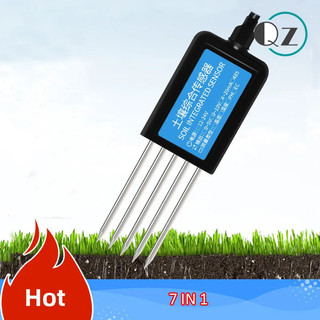 7 IN 1 Soil Sensor RS485 ความชื้นอุณหภูมิการนําไฟฟ้าไนโตรเจนฟอสฟอรัสโพแทสเซียม PH Sensor Soil fertility tester FDR