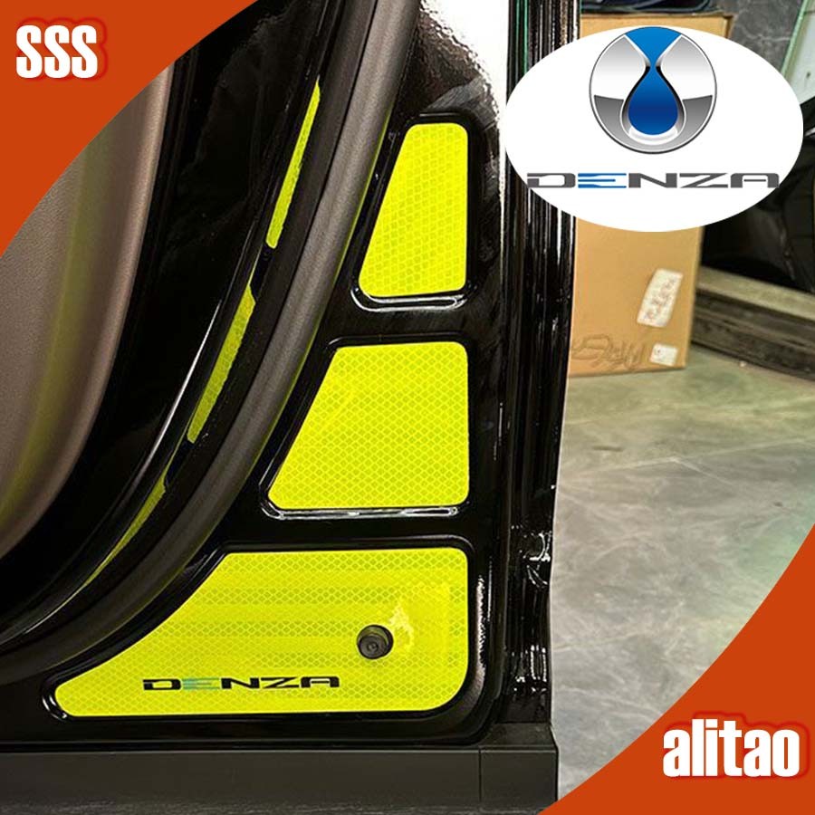 [พร้อม] DENZA D9 ประตูสะท้อนแสงคําเตือนสติกเกอร์ BYD DAZA Body Kit ตกแต่งรถ BYD D9 EV รถอุปกรณ์เสริม
