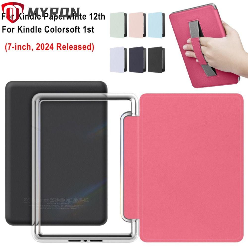 MYRON , Auto Wake/Sleep Hand Support e-Reader Cover, ทนต่อการสึกหรอกันกระแทกเกราะป้องกันสําหรับ Kind