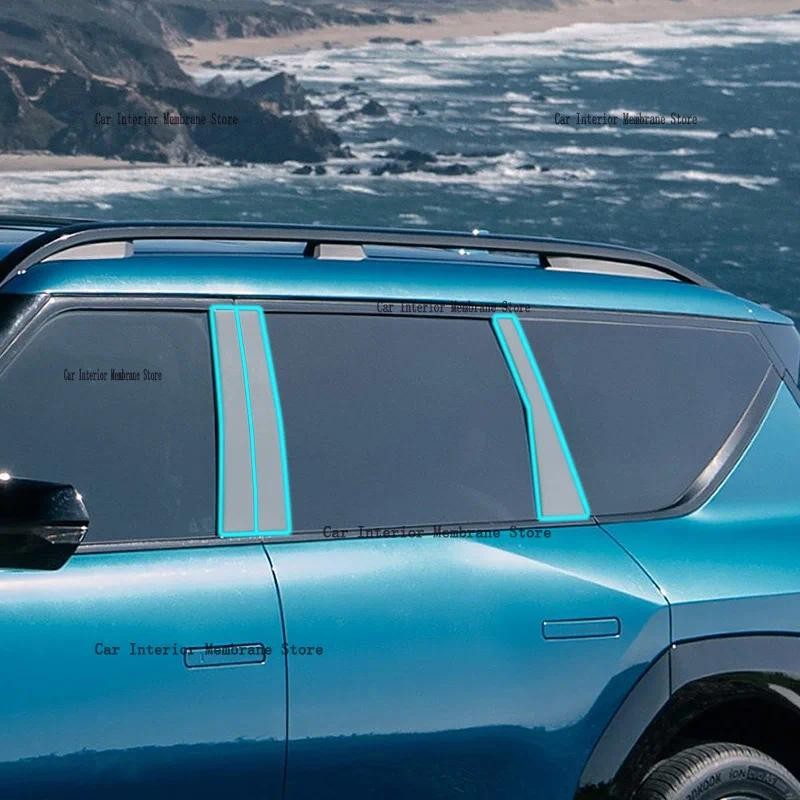 สําหรับ KIA EV9 GT Line 2023-2026 B/C-Pillars รถภายนอกรถยนต์เสา Anti-scratch TPU ฟิล์มป้องกัน Filmau