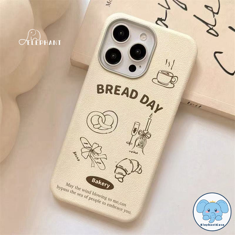 เคสไอโฟน 13 สำหรับ IPhone 13 15 XR 16 11 14 12 Pro Max 15 14 16 6S Plus XS X เคส Graffiti ลายขนมปัง Bowknot สไตล์เรโทร