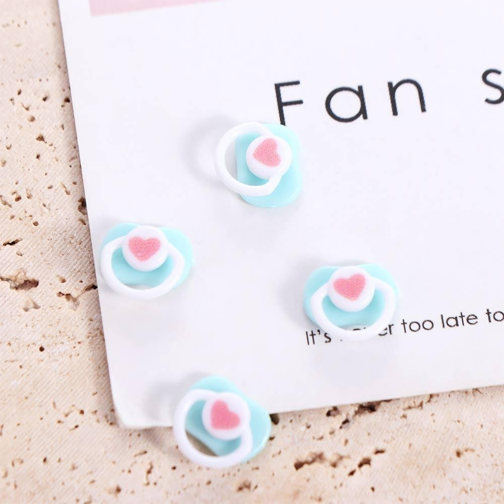 Adamesuo 4 ชิ้น Mini ตุ๊กตา Pacifier, Pacifier รุ่นสีชมพู/สีฟ้าตุ๊กตา BJD Dummy Pacifier, ของเล่น Pacifier อุปกรณ์เสริม Miniature พลาสติกน่ารักตุ๊กตา Pacifier อุปกรณ์เสริมตุ๊กตาอุปกรณ์เสริม ราคา ถูกที่สุด ดีลบีเคเค แกลเลอรีภาพที่ 4
