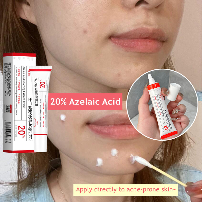 AUONAM 20% Azelaic Acid Soothing Essence Cream Oily Skin Care ปรับปรุงสิวหัวดําสิวรูขุมขนหดตัว