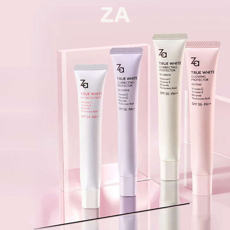ZA Cream Isolation Makeup Primer Moisturizing Oil Control Primer ครีมกันแดดคอนซีลเลอร์แยกครีมกันแดดคอนซีลเลอร์ Three In One Natural Oil Control Brightening