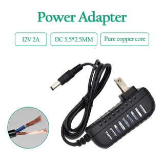 DCอะแดปเตอร์ 12V 2A Adapter 2000mA(DC5.5X2.5MM)มีไฟLED บอกสถานะ ประกันจ่ายไฟเต็ม อะแดปเตอร์ หัวแจ๊ค หม้อแปลงไฟ กล้องCCTV